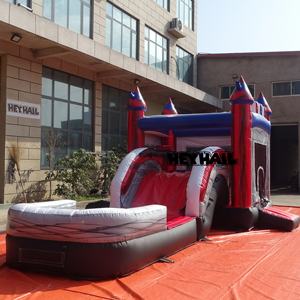 Château gonflable commercial à louer avec toboggan gonflable, combinaison d'eau en PVC marbré <span class=keywords><strong>pour</strong></span> les fêtes de <span class=keywords><strong>jardin</strong></span> - Product Image 3