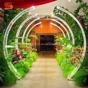 Arco de Entrada LED Circular de Metal con Iluminación RGB para Decoración de Pasillos en Eventos de Boda de Lujo - Product Image 1