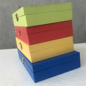 Boîte à thé en bois bleue à 16 compartiments avec séparateurs amovibles Boîte de rangement en bois personnalisée en plusieurs couleurs Boîtes à bijoux souvenirs - Product Image 6