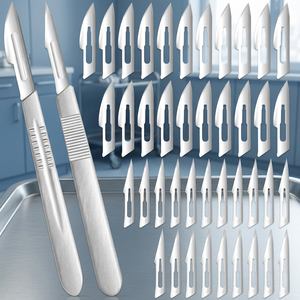 Ensemble de scalpels chirurgicaux avec lames en acier inoxydable pour une coupe et une dissection précises, kit d'instruments manuels - Product Image 6