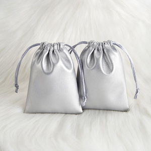 Pu Leather Jewelry Storage Bags <b>Drawstring</b> <b>Pouches</b> For Earbuds And Jewelry 8x10cm 15x20cm 10x15cm 13x18cm 9x12cm 7x9cm 12x16cm - Product Image 5