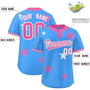 Camiseta de béisbol personalizada, unisex, para adultos, sublimada, que absorbe la humedad, con nombre del equipo, diseño de estrella 00 - Product Image 2