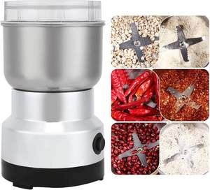 Nouveau Mixeur Électrique de Cuisine en Acier Inoxydable pour Café en Poudre, Broyeur Multifonctionnel pour Aliments et Céréales, 4 Lames, 300ml, MINI Hachoir - Product Image 4