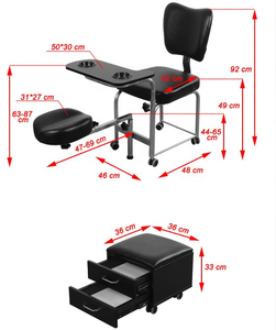 Modern Pedicure Chair <b>Nail</b> Care Manicure Table Set for <b>Nail</b> Salon - Product Image 6