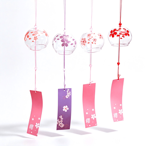 Campana de Viento Japonesa de Cristal Sakura en Oferta, Adorno Colgante para Ventana, Porche y Otra Decoración del Hogar - Product Image 1