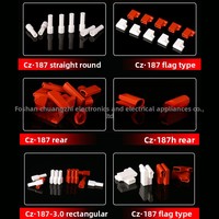 Fundas de Silicona Blancas para Terminales 187 y 48, Fundas Aislantes con Clip de Resorte para Terminales