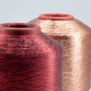 Chất lượng cao 500G đa màu 2 * 30D long lanh <span class=keywords><strong>lurex</strong></span> kim loại sợi MX Loại kim loại sợi Jacquard dệt kim loại sợi - Product Image 1