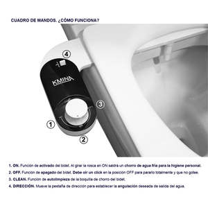 Bidet WC, jet pour WC eau froide noir (non électrique) KMINA K30008 - Product Image 3