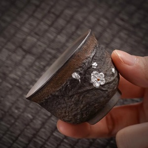 Tazza da Tè in Ceramica, Tazza Singola Non Smaltata in Stile Giapponese, Lusso Leggero Retrò Antico Tazza da Tè Cinese - Product Image 4