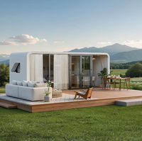 Maison Modulaire Préfabriquée Détachable de 20/40 pieds, Type Cabine Apple, Design Moderne Écologique pour Parcs, Hôtels et Terrains Vierge