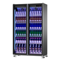 Armoire à boissons verticale commerciale avec affichage en verre de congélateur pour Fresh-Keeper pratique pour les achats au supermarché et sur Internet