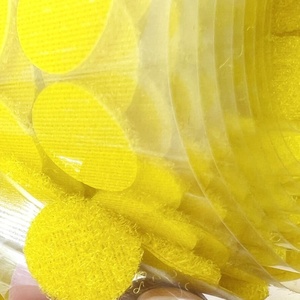 Diâmetro 10, 12,15,20,25 Voltar Cola Dupla Side Gum Nylon Poliéster Auto-adesivo Gancho e <span class=keywords><strong>Loop</strong></span> Fasteners Fita Pontos - Product Image 3