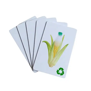 Mẫu miễn phí tùy chỉnh in ấn thăng hoa PLA có thể tái chế PVC kinh doanh thẻ <span class=keywords><strong>RFID</strong></span> thông minh trống thẻ chìa khóa - Product Image 4