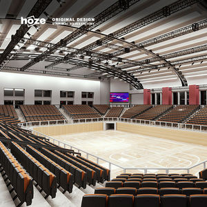 مقاعد فاخرة فاخرة بمنجد وناعم وقابلة للطي مع تصميم عصري للمقاعد التقليدية لقاعات كبار الأشخاص ، وسادة إسفنجية لكرة القدم - Product Image 3