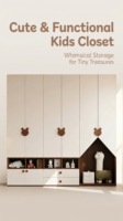 Armoire pour enfants écologique, armoire moderne personnalisée avec un grand espace de rangement pour la chambre des enfants, la maison