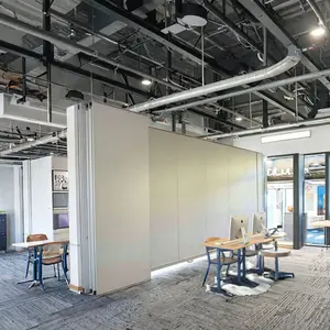 Spor salonları ticari kullanım için özel düzen katlanabilir çelik çerçeve akustik yanmaz mobil duvar bölmesi paneller - Product Image 2
