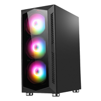 AntarcChill con Doble Cristal en la Parte Delantera e Izquierda, Chasis de PC de Alta Calidad para Gamers