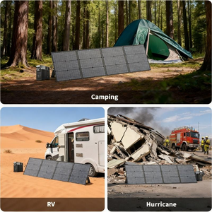 Panneau solaire portable monocristallin pliable 400W haute efficacité certifié TUV, étanche IP67, chargeur pour station d'alimentation et camping-car - Product Image 4