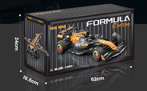 Modèle de voiture de course F1 McLaren Orange 1:8 en blocs de construction, 2120 pièces, transformable en <span class=keywords><strong>avion</strong></span>, avec télécommande et éclairage - Product Image 5