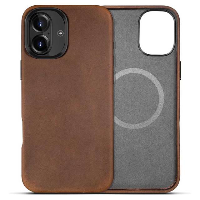 Custom Vintage Luxury Magnetic Genuine Leather High Quality Shockproof Card Holder Phone Case Custom Color Logo Available for 17