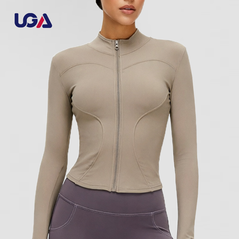 Women Full Zipper Slim-fit Long Sleeve Running Riding Tops Quick-Drying Fitness Breathable Yoga Jacket Tops