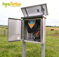 HPSfence 3.5J Solar Aangedreven Elektrische Omheining Energizer met LCD Scherm Waterdichte Geassembleerde Kit voor Veiligheid van Vee op de Boerderij