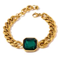 JINYOU - Stainless Steel Crystal Charm Bracelet for Women