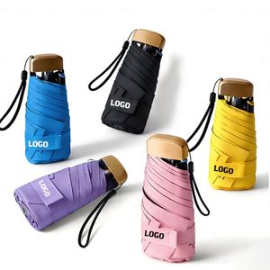 WSY495 Parapluie de poche pliable de petite taille avec logo personnalisé UV de haute qualité, vente en gros - Product Image 1