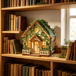 Hamaileon Kit Miniatura 3D in Legno Fai-da-Te per Adulti, Decorazione per Libreria, Artigianato in Legno, Casa delle Bambole in Miniatura - Product Image 5