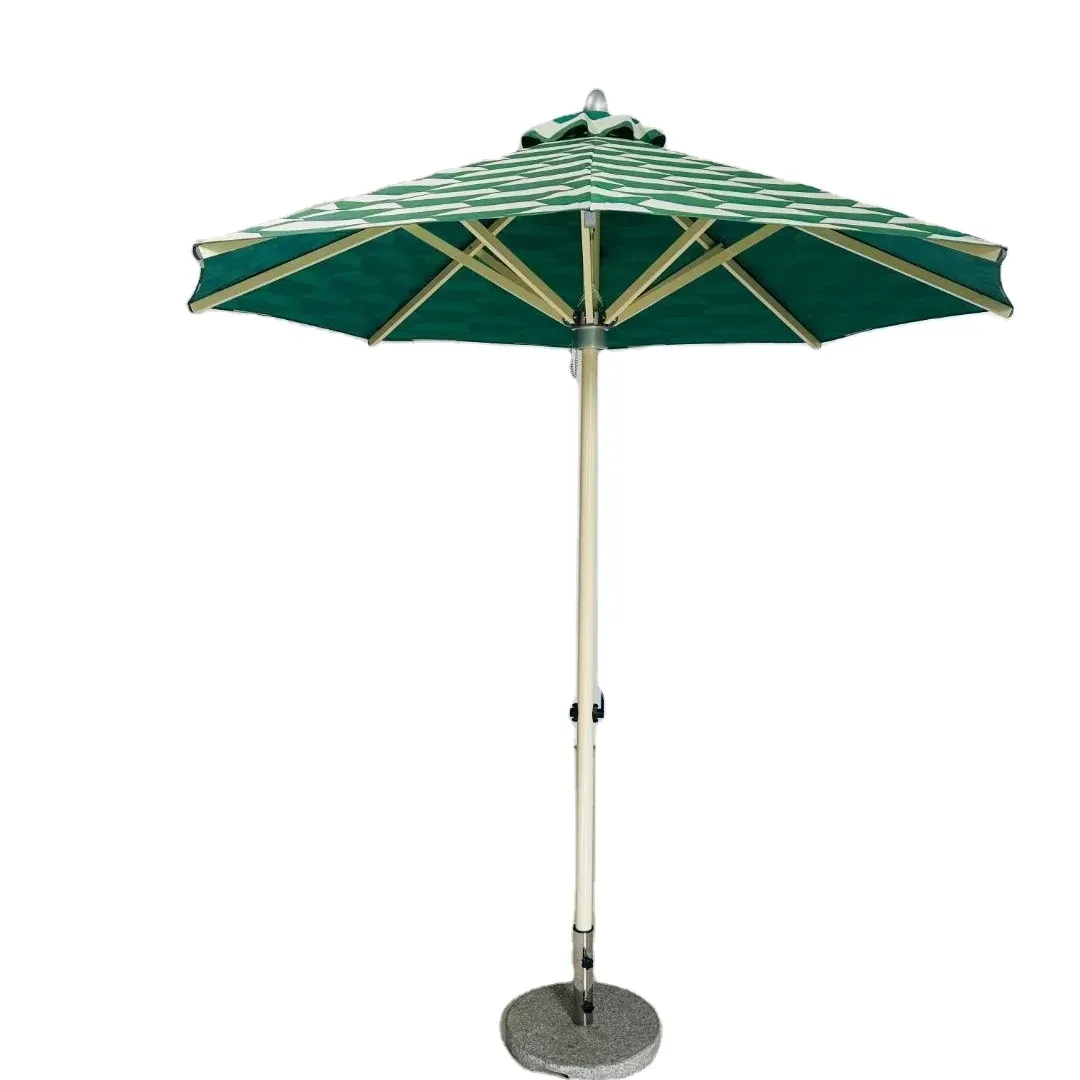 مظلة خارجية 3x3 متر من الألمونيوم، مواد للنساء، مظلة ذات رسومات، مظلة شخصية للشاطئ بأجزاء مظلة