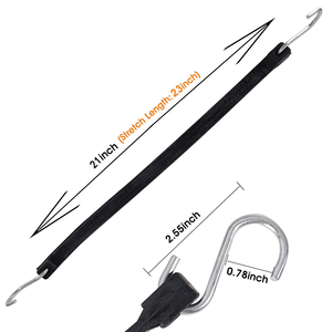 Cordon <span class=keywords><strong>élastique</strong></span> en caoutchouc EPDM robuste de longueur personnalisée avec crochets métalliques sertis - Product Image 5