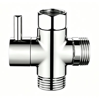 Adaptateur de robinet en laiton argenté pour diviseur d'eau, raccords pour éviers de cuisine et de salle de bain, connexion filetée 1/2 pouce compatible