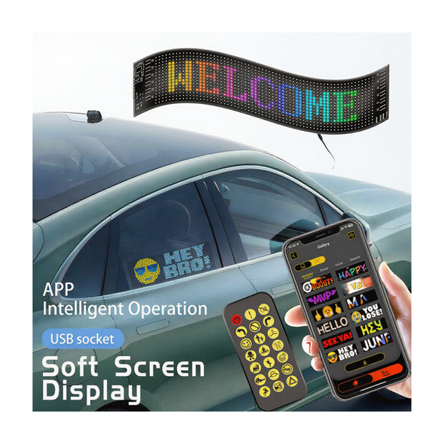 Hot Sale 12V Universal LED Display Panel App Control Programmable Blinking Eyes Eagle Eyes Winking Screen Sign for Cars New