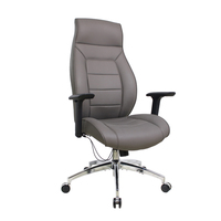 Chaise de bureau de direction en cuir de luxe moderne avec design ergonomique, hauteur réglable, fonction pivotante, chaise de direction