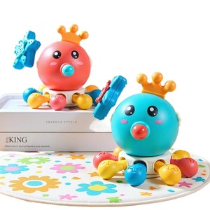 Baby Educational 10-in-1 Cute Finger Octopus Spinner Rotates Exercises Teeth Makes Sounds Infant Games <b>Toy</b> <b>Pull</b> for Babies - Product Image 1