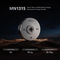 Moteur de drone sans balais T-MOTOR MN1315 KV100 personnalisé OEM et ODM, moteur multirotor pour drone RC de grande taille