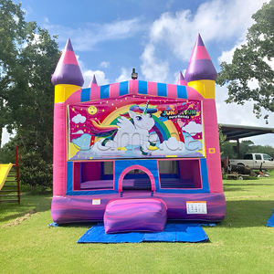 Château gonflable unisexe pour enfants, personnalisable, en PVC, certifié CE, protection UV, garantie 2 ans, commande minimum 1 pièce - Product Image 1