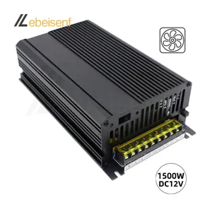 12V1500W Switching Power Supply 200-260 AC to DC 12V 125A 1500W High-Power Industrial Control Transformer Converter Built-in fan