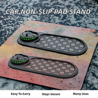 Tapis antidérapant universel en PVC pour tableau de bord de voiture, support de téléphone de navigation rétractable dissimulé avec plaque d'immatriculation, tapis de rangement pour voiture