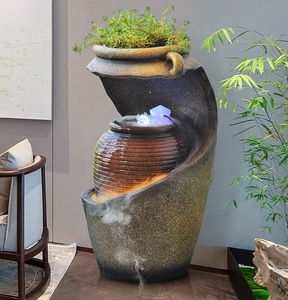 Fuente de Agua Artificial de Resina con Rocas, Decoración de Jardín para Balcón o Patio, Fuente de Agua Circulante Hecha a Mano - Product Image 4