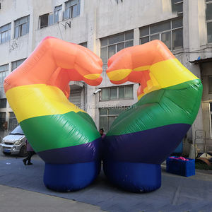 Modelo de mano inflable con forma de amor para decoración, promoción de Color, para el orgullo - Product Image 4