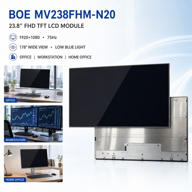 BOE MV238FHM-N20 23.8 Inch LCD Panel 16.7M Colors 1000:1 Contrast LVDS 30 Pin Replacement Screen for Desktop Monitor OEM Supply