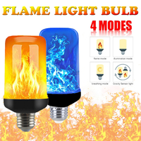 Lampu LED Efek Api 2024 Dekorasi E27 E26 B22, Lampu LED Berkedip Api, Lampu LED Api Berkedip