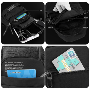 Sac bandoulière unisexe personnalisé avec logo, nouveau design, imperméable, petit sac à bandoulière, sac de sport en nylon - Product Image 5