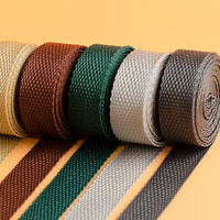 Sangle de sangle noire en nylon à chevrons en polyester sangle de sac à dos pour animaux de compagnie Traction corde chaussures sac à main bricolage accessoires personnalisés