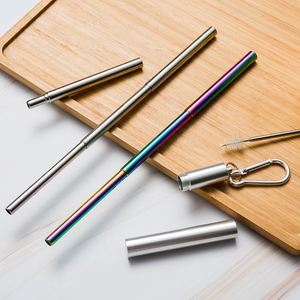Portable Stainless Steel Luxury Style Camping and Travel Collapsible Metal <b>Straw</b> With Case <b>for</b> <b>Drinking</b> - Product Image 4