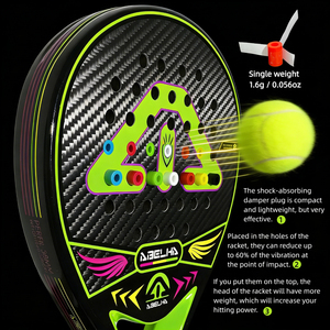 ABELHA 10 pezzi di ammortizzatori per racchette da <span class=keywords><strong>padel</strong></span>, migliorano la potenza del colpo e riducono le vibrazioni, ammortizzatori per accessori da <span class=keywords><strong>racchetta</strong></span> da paddle tennis - Product Image 3