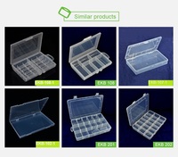 Boîte de rangement en plastique détachables, 12 fentes, Durable, compartiments transparents, avec boucle