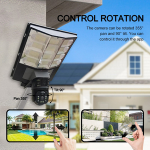 Luz de calle LED de energía solar para exteriores, cámara CCTV 4G con tarjeta SIM, seguimiento de visión nocturna, cámara de seguridad de 4MP - Product Image 3