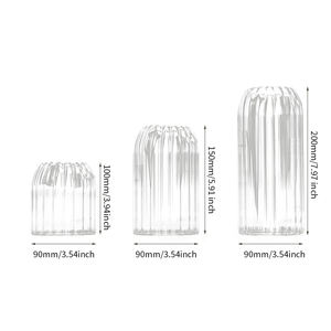 Juego de 3 Jarrones Pequeños de Vidrio para Flores, Jarrones Modernos con Diseño Acanalado para Centros de Mesa de Boda, Decoración del Hogar para Sala de Estar - Product Image 5
